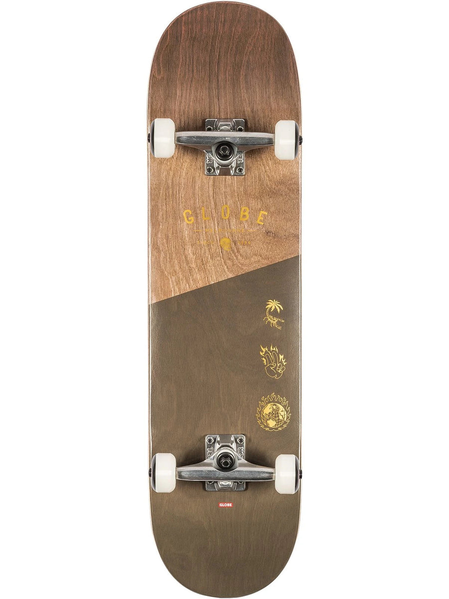 Globe Skateboard G1 Insignia Complete Dark Maple / Green 8.25'' - [ka(:)rısma] showroom & concept store