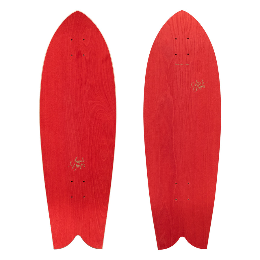 Sandy Shapes Tropicale Surfskate & Cruiser Deck 32.0'' x 10.5'' Red Ash - [ka(:)rısma] showroom & concept store
